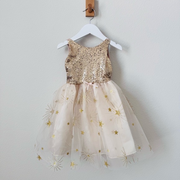 Great Pretenders Glam Party Gold Dress Size 3 4 - Picture 2 of 9